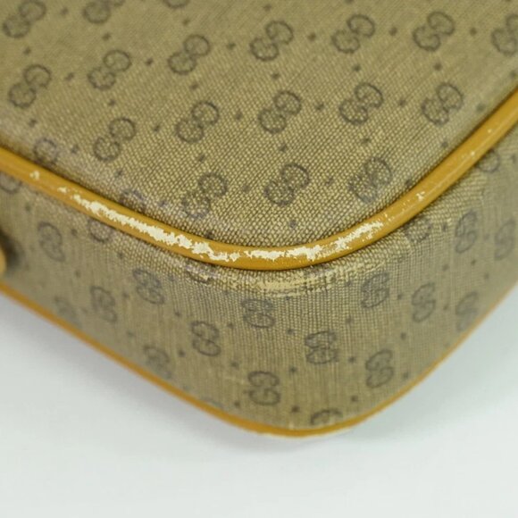 GUCCI Micro GG Canvas Shoulder Crossbody Bag Brown Gold - Picture 6 of 10
